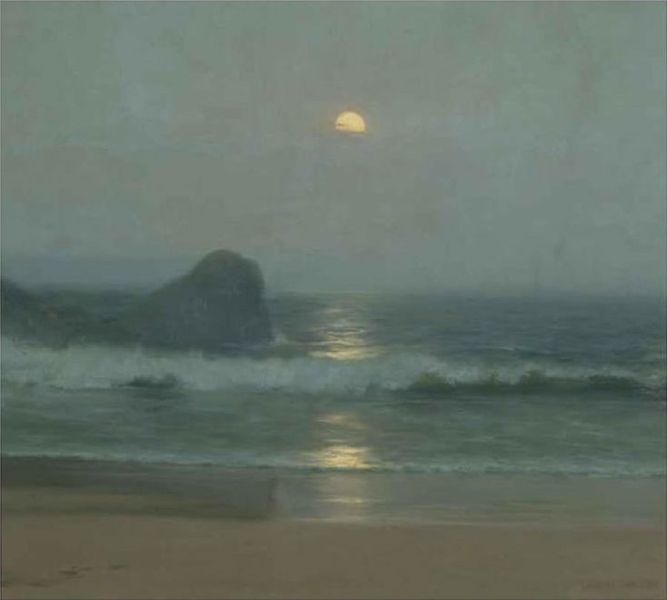 Moonlight Over the Coast